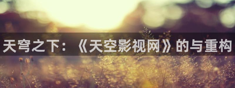 樱桃视频在线视频免费观看：天穹之下：《天空影视网》的与重构